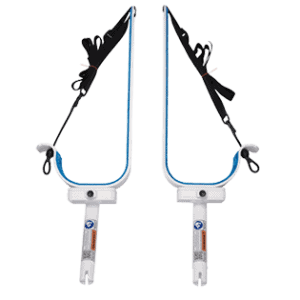 Image of two blue and white Manta Racks S1.