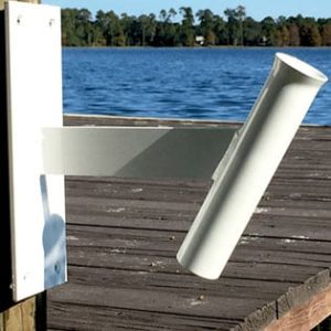 Pair of white Manta Racks wall mounted brackets.