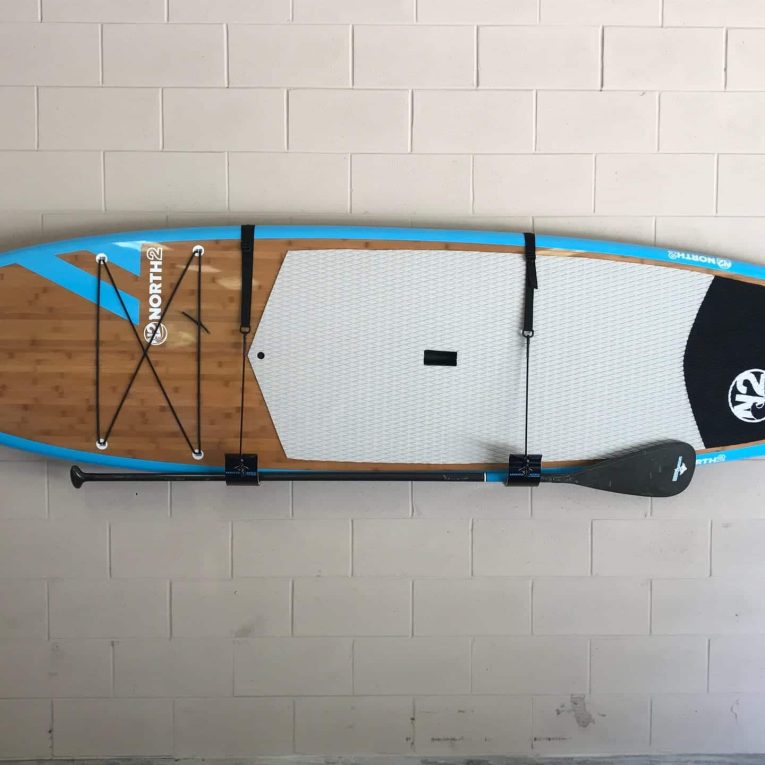 Wall Rack with Board Manta Racks wall rack with board attached.