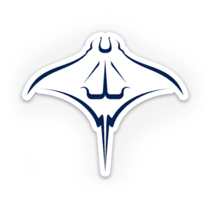 Manta Racks logo sticker.