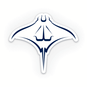 Manta Racks logo sticker.