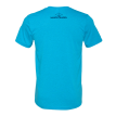 Blue t-shirt with Manta Racks logo.